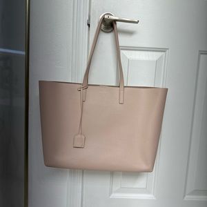 Saint Laurent tote and wristlet, blush pink, gently worn
